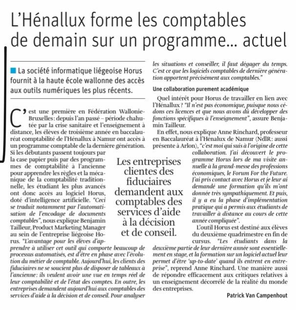Article de presse - La Libre Belgique