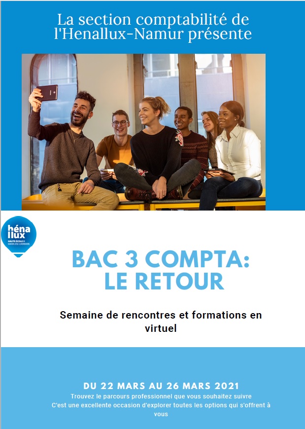 Flyer semaine rencontres virtuelles - comptabilité BAC3
